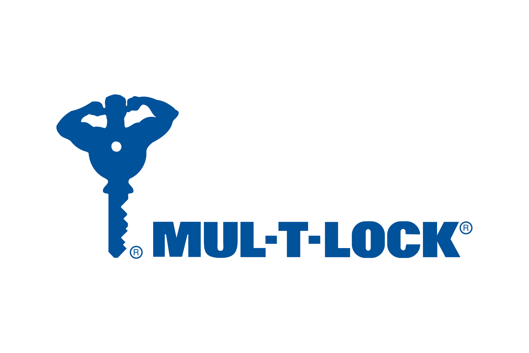 Mul-T-Lock cylinders shown with their keys