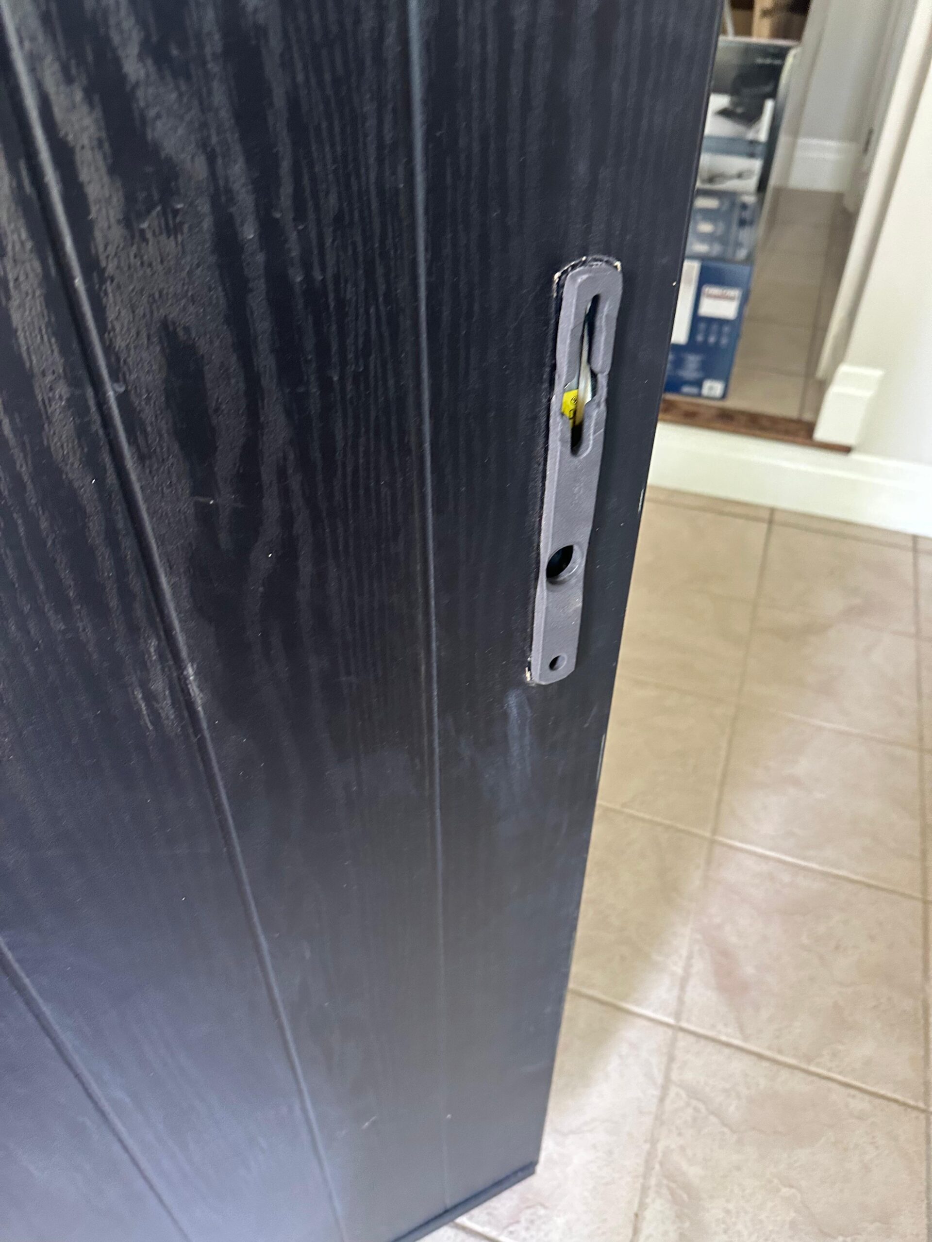 Replacing damaged deadbolt hardware